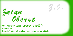 zalan oberst business card